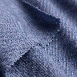 Merino-Feinjersey jeans, Single-Jersey Stoff, jeansblau, Sch...