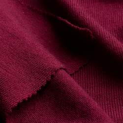 Merino-Feinjersey kirschrot, Single-Jersey Stoff, dunkelrot,...