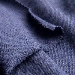Merino-Feinjersey marine, Single-Jersey Stoff, dunkelblau, S...