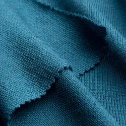 Merino-Feinjersey ozean, Single-Jersey Stoff, petrol, Schurw...