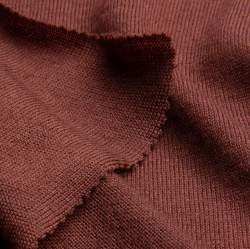 Merino-Feinjersey rotbraun, Single-Jersey Stoff, braunrot, S...