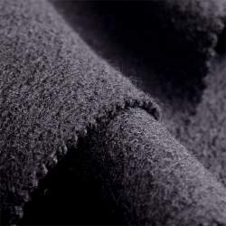 Merino-Feinwalk schwarz, Walkstoffe / Wollwalk Stoff, Schurw...