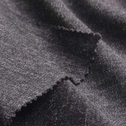 Merino-Interlock anthrazit, Interlock-Jersey Stoff, Schurwol...