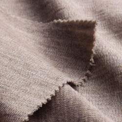 Merino-Interlock beige, Interlock-Jersey Stoff, Schurwolle, ...