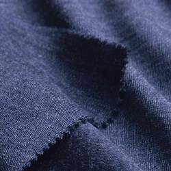 Merino-Interlock marine, Interlock-Jersey Stoff, marineblau,...