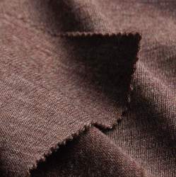 Merino-Interlock nougat, Interlock-Jersey Stoff, braun, Schu...