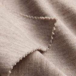 Merino-Interlock sand, Interlock-Jersey Stoff, beige, Schurw...