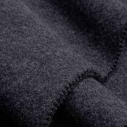Mouflon basalt, Fleece Stoff, anthrazit, Schurwolle, Superwe...