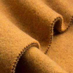 Mouflon gold 2, Fleece Stoff, gelb, Schurwolle, superweicher...