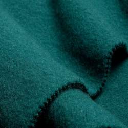 Mouflon pfauengr�n, Fleece Stoff, dunkelgr�n, Schurwolle, Su...