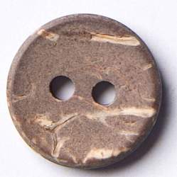 Naturkokos glatt 12 mm, Kokos- & Nusskn�pfe, braun, leicht g...