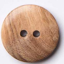 Olivenholz natur 18 mm, Holz-Knopf, natur-braun, naturbelass...