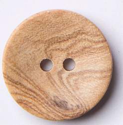 Olivenholzschale natur 18 mm, Holz-Knopf, natur-braun, natur...