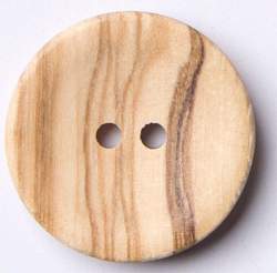 Olivenholzschale natur 23 mm, Holz-Knopf, natur-braun, natur...