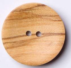 Olivenholzschale natur 28 mm, Holz-Knopf, natur-braun, natur...