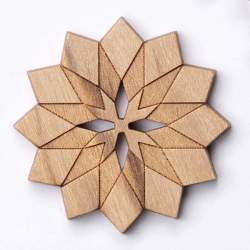 Orun 30 mm, Holz-Knopf, natur-braun, Pr�gnanter Holzknopf mi...