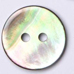 Perlmutt natur 15 mm, Perlmutt-Knopf, grau, Zeitloser Perlmu...