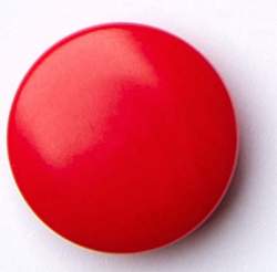 Puro erdbeere 11 mm, Steinnuss-Knopf, rot, Erdbeerroter schl...