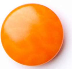 Puro mandarine 11 mm, Steinnuss-Knopf, orange, Orangefarbene...
