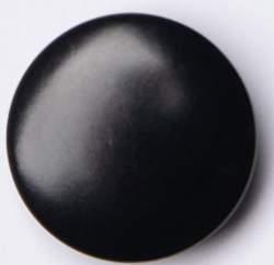 Puro schwarz 15 mm, Steinnuss-Knopf, Schwarzer schlichter ru...