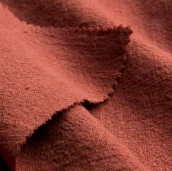 Ramieflame siena, Leinwandgewebe Stoff, terracotta, Ramie, D...