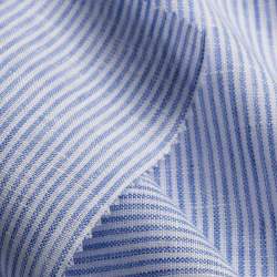 Regatta blau, Leinwandgewebe Stoff, Leinen, Fein gestreiftes...
