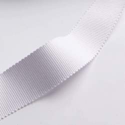 Ripsband 2,5 cm wei�, Baumwolle, 25mm breites Ripsband f�r K...