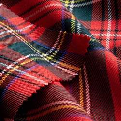 Royal Stewart, Tartan Stoff, rot, Schurwolle, Das Clan-Muste...