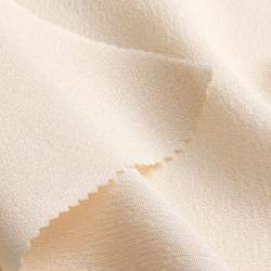 Seiden-Krepp, Restst�ck 150 cm, Rips Stoff, creme-wei�, Seid...