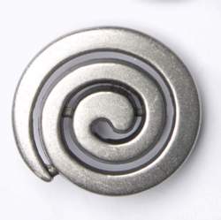 Spirale 28 mm, Metall-Knopf, silber, Als markante Spirale ge...