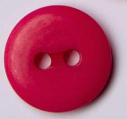Steinnuss gew�lbt himbeer 12 mm, Steinnuss-Knopf, himbeerrot...