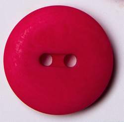Steinnuss gew�lbt himbeer 18 mm, Steinnuss-Knopf, himbeerrot...
