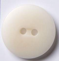 Steinnuss gew�lbt naturwei� 18 mm, Steinnuss-Knopf, natur-cr...