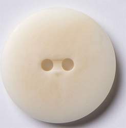 Steinnuss gew�lbt naturwei� 23 mm, Steinnuss-Knopf, natur-cr...