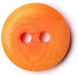 Steinnuss gew�lbt papaya 12 mm, Steinnuss-Knopf, orange, gew...