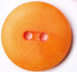 Steinnuss gew�lbt papaya 18 mm, Steinnuss-Knopf, orange, gew...