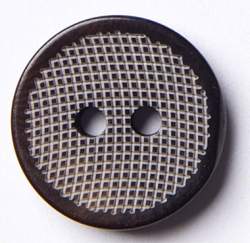 Steinnussnetz gew�lbt 15 mm, Steinnuss-Knopf, braun, gew�lbt...