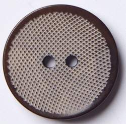 Steinnussnetz gew�lbt 23 mm, Steinnuss-Knopf, braun, gew�lbt...
