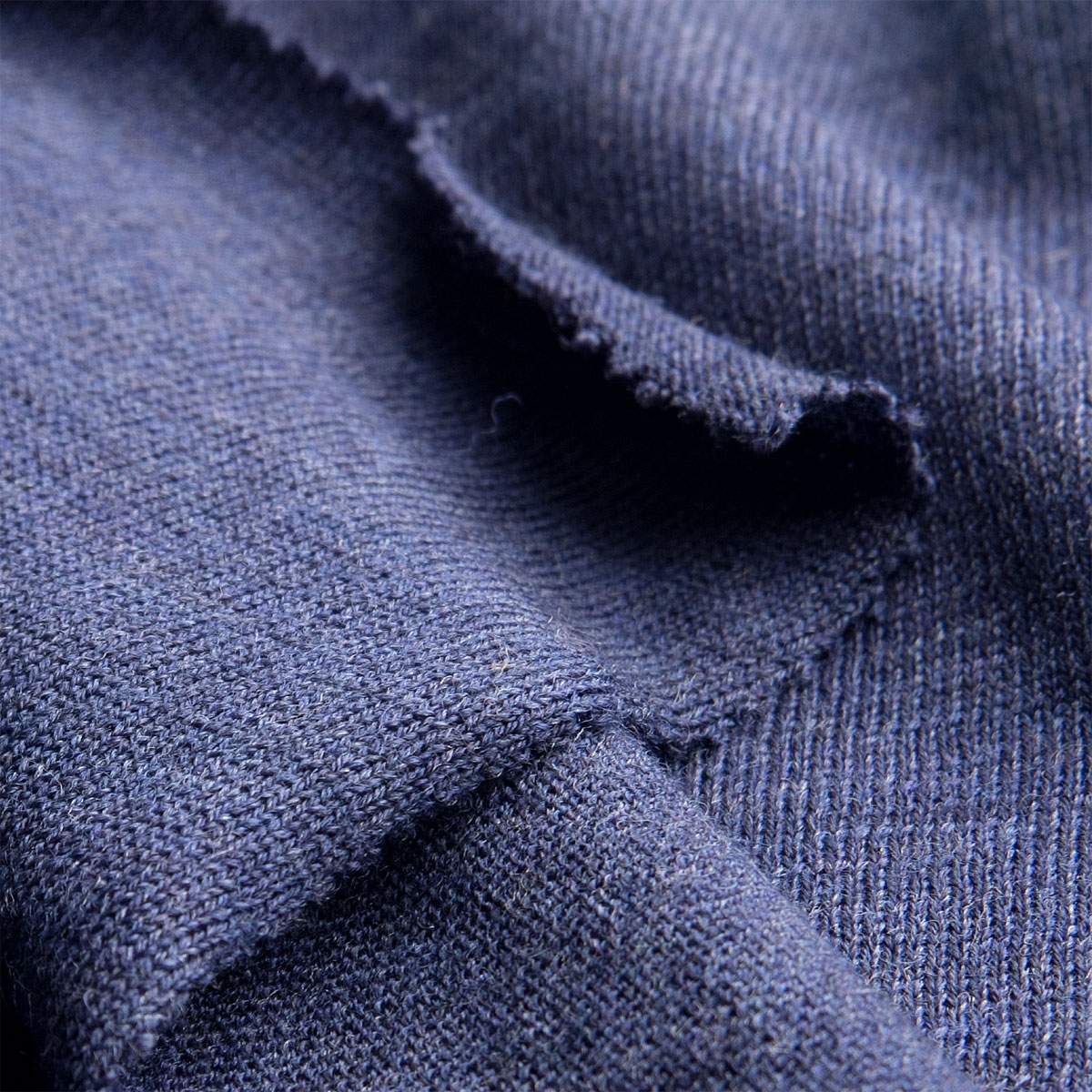 Wolljersey Hahnentritt Jersey Merino-Feinjersey Marine, Single