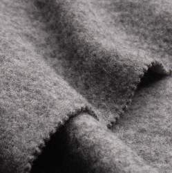 Woll-Fleece kiesel, kieselgrau, Schurwolle, Weiches Woll-Fle...