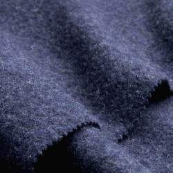 Woll-Fleece marine, marineblau, Schurwolle, Weiches Woll-Fle...