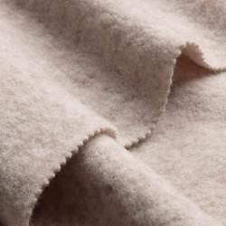 Woll-Fleece sand, beige, Schurwolle, Weiches Woll-Fleece aus...
