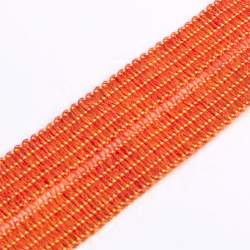 Wolltresse orange, Schurwolle, Orange-melierte Wolltresse mi...