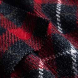 Yagan, Mantelstoff, Mantelstoff / Lodenstoff  Meterware, rot...