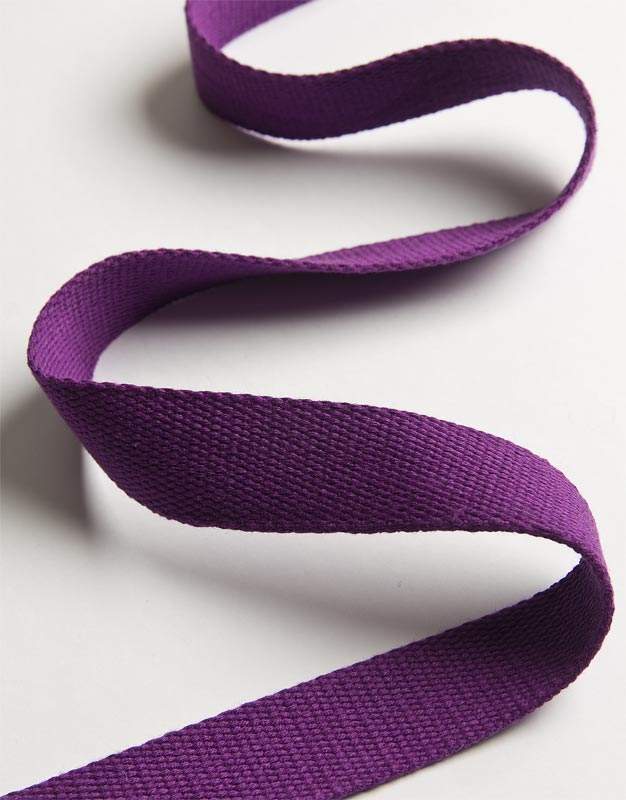 Gurtband 3cm lila, Baumwolle, stabiles Gurtband für