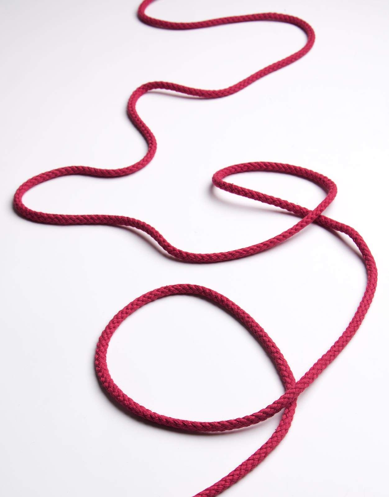 BW-Kordel rot mm, Schnur, Baumwolle, Dekorative