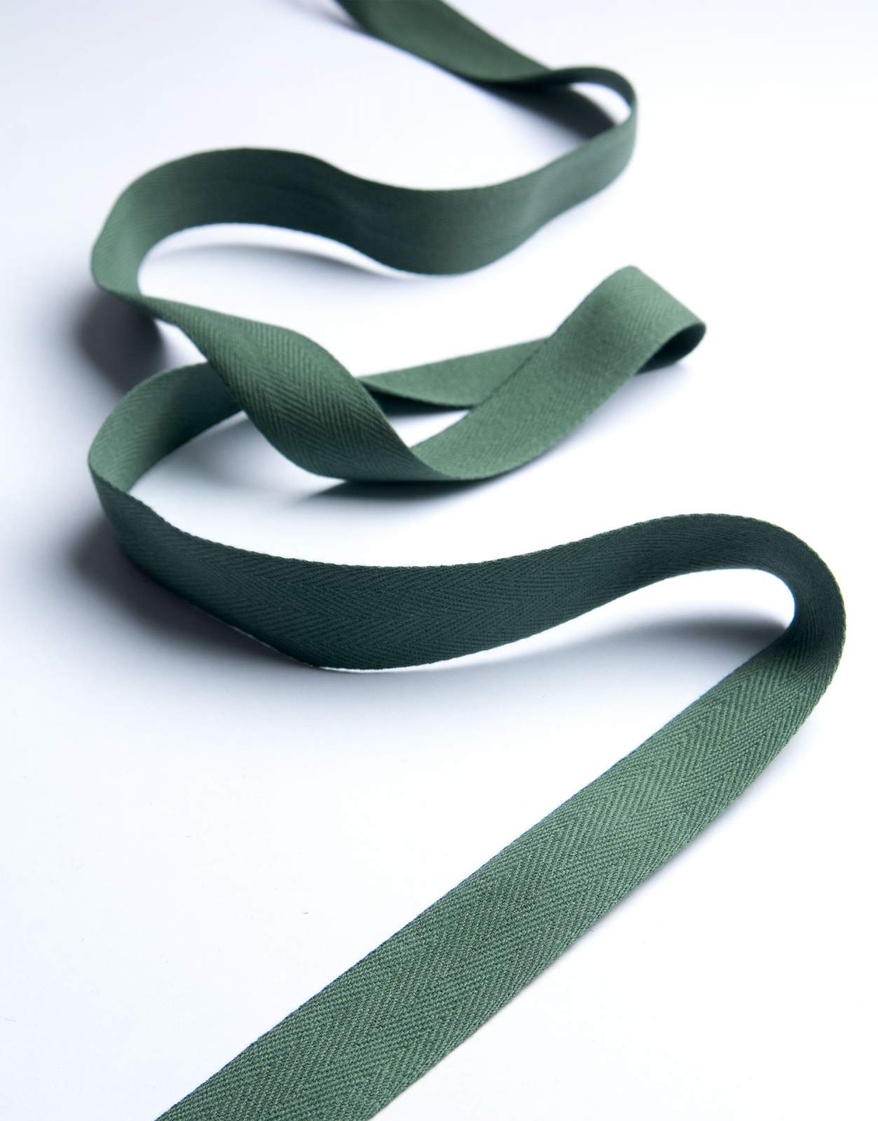 Köperband 25 dunkelgrün, Baumwolle, 25 mm breites Köper-