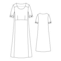 02-730 A-f�rmiges Leinenkleid