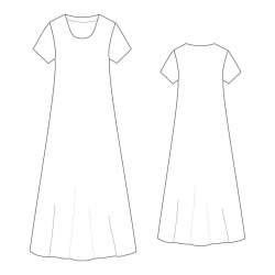 02-932 A-f�rmiges Jersey-Kleid