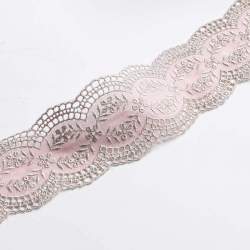 Zoe antique rose, Spitzen-Borte, altrosa, Baumwolle, Zarte s...